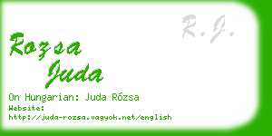 rozsa juda business card